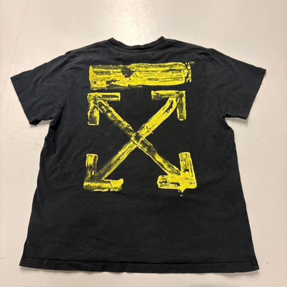 Vintage Off-White c/o Virgil Abloh "Main Label" Paint Arrows T-Shirt